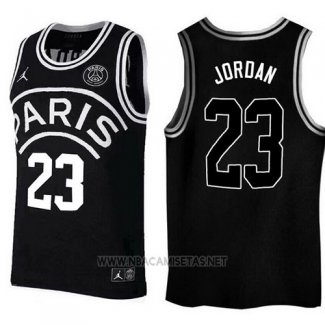 Camiseta AJ x PSG Michael Jordan NO 23 Negro