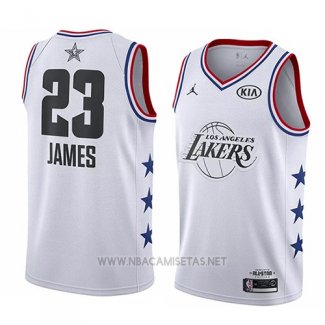 Camiseta All Star 2019 Los Angeles Lakers Lebron James NO 23 Blanco