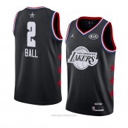 Camiseta All Star 2019 Los Angeles Lakers Lonzo Ball NO 2 Negro