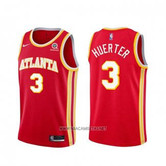 Camiseta Atlanta Hawks Kevin Huerter NO 3 Icon 2020-21 Rojo