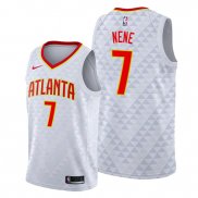 Camiseta Atlanta Hawks Nene NO 7 Association 2019-20 Blanco