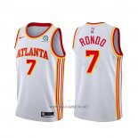 Camiseta Atlanta Hawks Rajon Rondo NO 7 Association 2020-21 Blanco