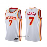 Camiseta Atlanta Hawks Rajon Rondo NO 7 Association 2020-21 Blanco
