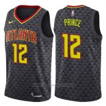 Camiseta Atlanta Hawks Taurean Prince NO 12 Icon 2018 Negro