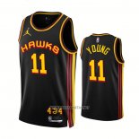 Camiseta Atlanta Hawks Trae Young NO 11 Statement 2022-23 Negro