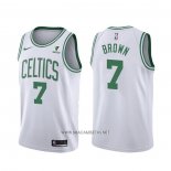 Camiseta Boston Celtics Jaylen Brown NO 7 Association 2021-22 Blanco