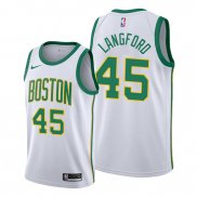 Camiseta Boston Celtics Romeo Langford NO 45 Ciudad 2019-20 Blanco