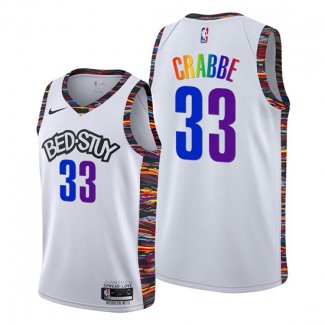 Camiseta Brooklyn Nets Allen Crabbe NO 33 Ciudad LGBTQ Pride Night 2020 Blanco