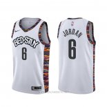 Camiseta Brooklyn Nets Deandre Jordan NO 6 Ciudad 2019-20 Blanco