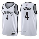 Camiseta Brooklyn Nets Jahlil Okafor NO 4 Association 2017-18 Blanco