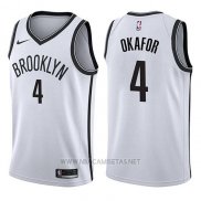 Camiseta Brooklyn Nets Jahlil Okafor NO 4 Association 2017-18 Blanco