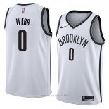 Camiseta Brooklyn Nets James Webb NO 0 Association 2017-18 Blanco
