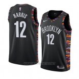 Camiseta Brooklyn Nets Joe Harris NO 12 Ciudad 2019 Negro