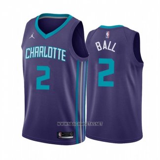 Camiseta Charlotte Hornets LaMelo Ball NO 2 Statement 2020-21 Violeta