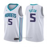 Camiseta Charlotte Hornets Nicolas Batum NO 5 Association 2017-18 Blanco
