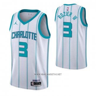 Camiseta Charlotte Hornets Terry Rozier III NO 3 Association 2020-21 Blanco