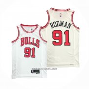 Camiseta Chicago Bulls Dennis Rodman NO 91 Association 2021 Blanco