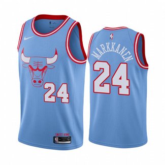 Camiseta Chicago Bulls Lauri Markkanen NO 24 Ciudad Azul
