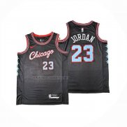 Camiseta Chicago Bulls Michael Jordan NO 23 Ciudad 2025-26 Negro