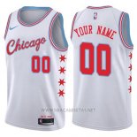 Camiseta Chicago Bulls Nike Personalizada 17-18 Blanco