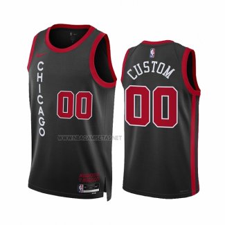 Camiseta Chicago Bulls Personalizada Ciudad 2023-24 Negro