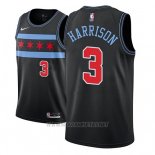 Camiseta Chicago Bulls Shaquille Harrison NO 3 Ciudad 2018-19 Negro