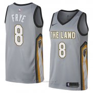 Camiseta Cleveland Cavaliers Channing Frye NO 8 Ciudad 2018 Gris