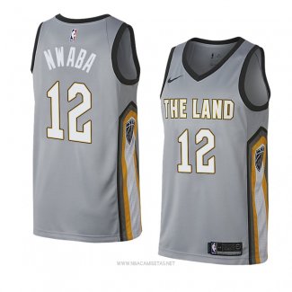 Camiseta Cleveland Cavaliers David Nwaba NO 12 Ciudad 2018 Gris