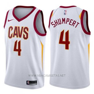 Camiseta Cleveland Cavaliers Iman Shumpert NO 4 Swingman Association 2017-18 Blanco