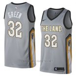 Camiseta Cleveland Cavaliers Jeff Green NO 32 Ciudad 2018 Gris