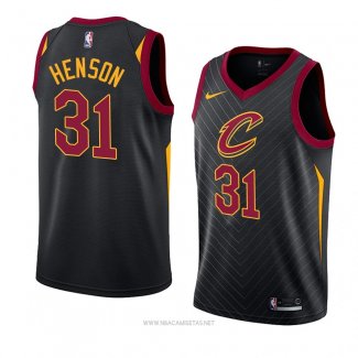 Camiseta Cleveland Cavaliers John Henson NO 31 Statement 2018 Negro