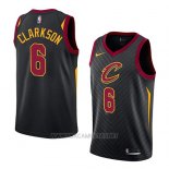 Camiseta Cleveland Cavaliers Jordan Clarkson NO 6 Statement 2018 Negro