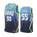 Camiseta Dallas Mavericks Delon Wright NO 55 Ciudad Edition Azul