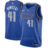 Camiseta Dallas Mavericks Dirk Nowitzki NO 41 2017-18 Azul