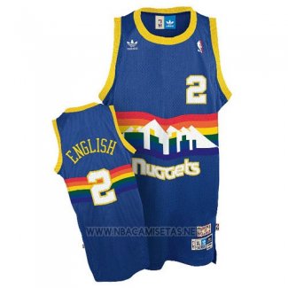 Camiseta Denver Nuggets Alex English NO 2 Retro Azul