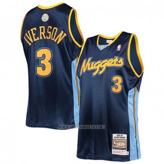 Camiseta Denver Nuggets Allen Iverson NO 3 Mitchell & Ness 2006-07 Azul2