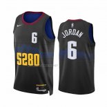 Camiseta Denver Nuggets Deandre Jordan NO 6 Ciudad 2023-24 Negro