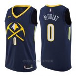 Camiseta Denver Nuggets Emmanuel Mudiay NO 0 Ciudad 2017-18 Azul