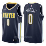 Camiseta Denver Nuggets Emmanuel Mudiay NO 0 Icon 2017-18 Azul