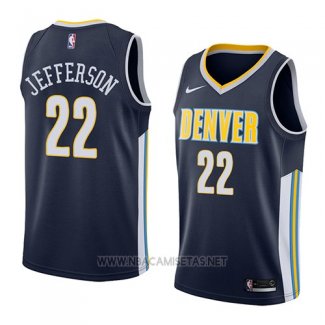 Camiseta Denver Nuggets Richard Jefferson NO 22 Icon 2018 Azul