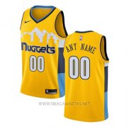 Camiseta Denver Nuggets Statement 2017-18 Amarillo Personalizada