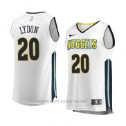 Camiseta Denver Nuggets Tyler Lydon NO 20 Association 2017-18 Blanco