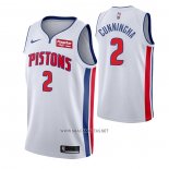 Camiseta Detroit Pistons Cade Cunningham NO 2 Association Blanco