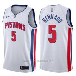 Camiseta Detroit Pistons Luke Kennard NO 5 Association 2017-18 Blanco