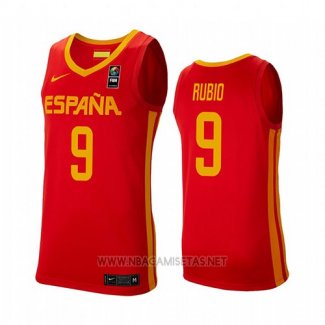 Camiseta Espana Ricky Rubio 2019 FIBA Baketball World Cup Rojo