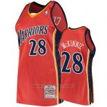 Camiseta Golden State Warriors Alfonzo Mckinnie NO 28 2009-10 Hardwood Classics Naranja