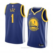 Camiseta Golden State Warriors Damion Lee NO 1 Icon 2018 Azul