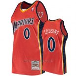 Camiseta Golden State Warriors Demarcus Cousins NO 0 2009-10 Hardwood Classics Naranja