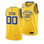 Camiseta Golden State Warriors Hardwood Classic 2018-19 Amarillo Personalizada