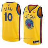 Camiseta Golden State Warriors Jacob Evans III NO 10 Ciudad 2017-18 Oro